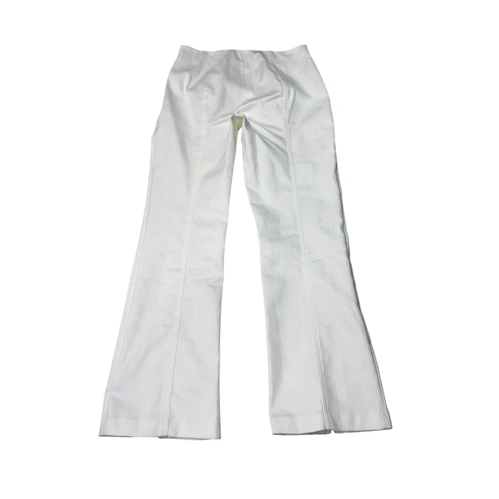 Cinq a Sept Tous Les Jours White High Waisted Flare Slit Hem Womens 2 W26 L26‎